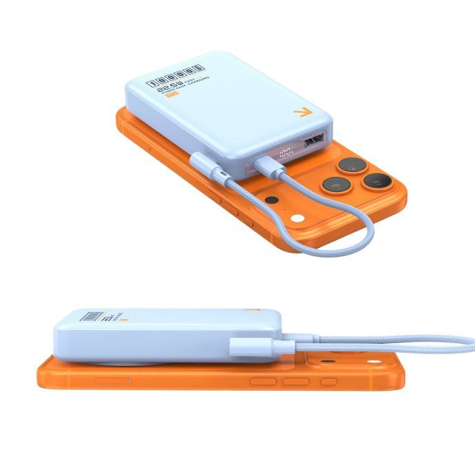 Portable power bank with inductive fast charging function and LED display Bowlift