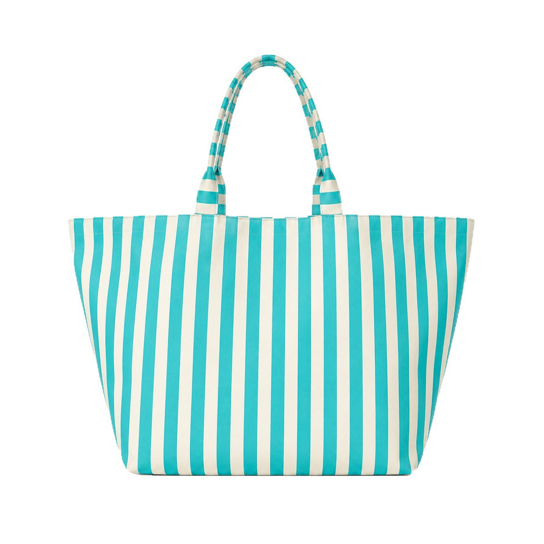 Beach bag with width, water-repellent stripes Bowlift