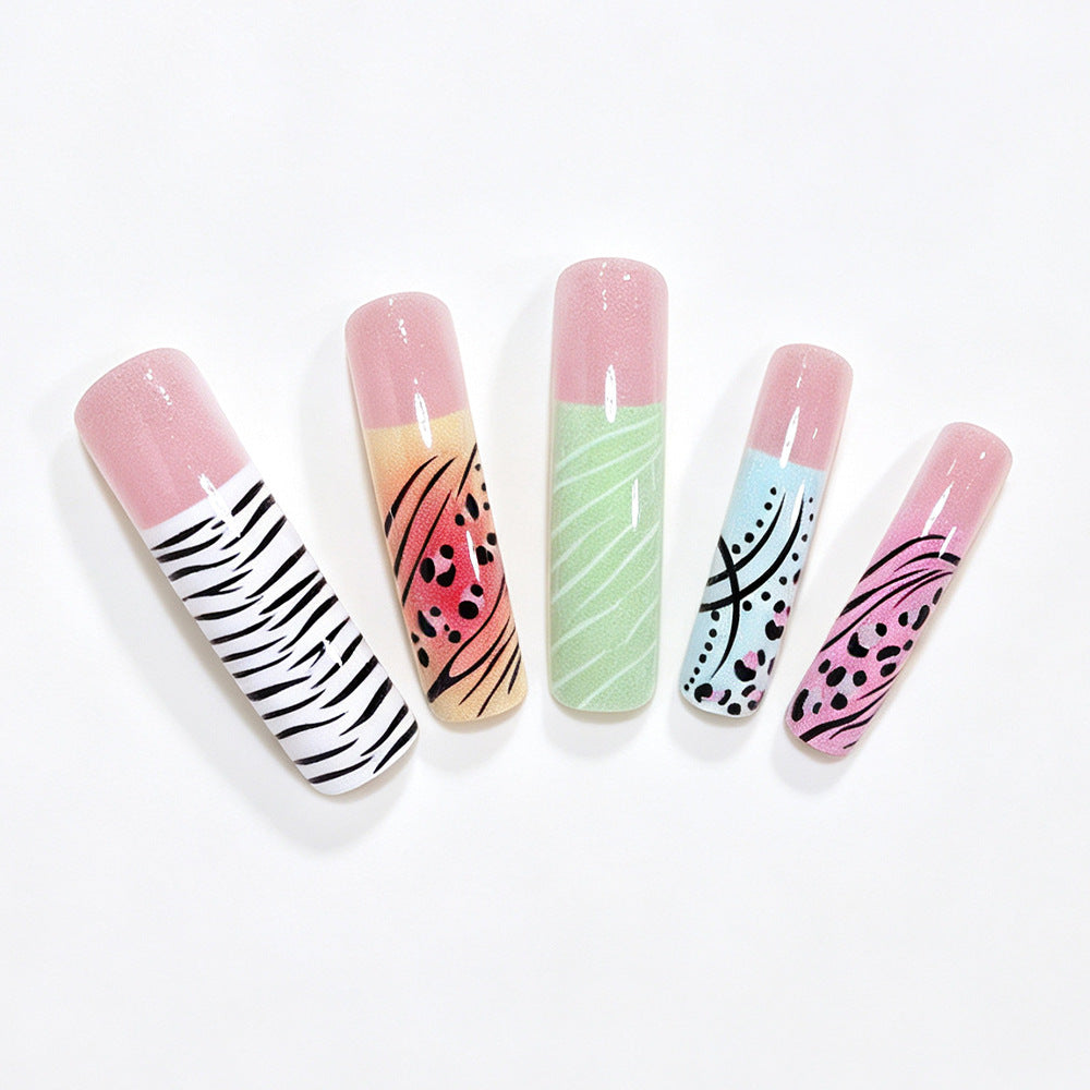 Artistic Long Press-On Nail Tips Bowlift