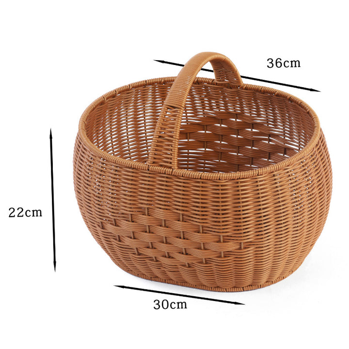 Handwoven Storage Basket with Handle Bowlift