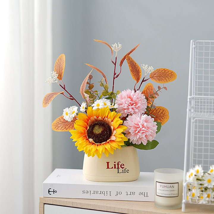 Decorative Potted Faux Floral Arrangement