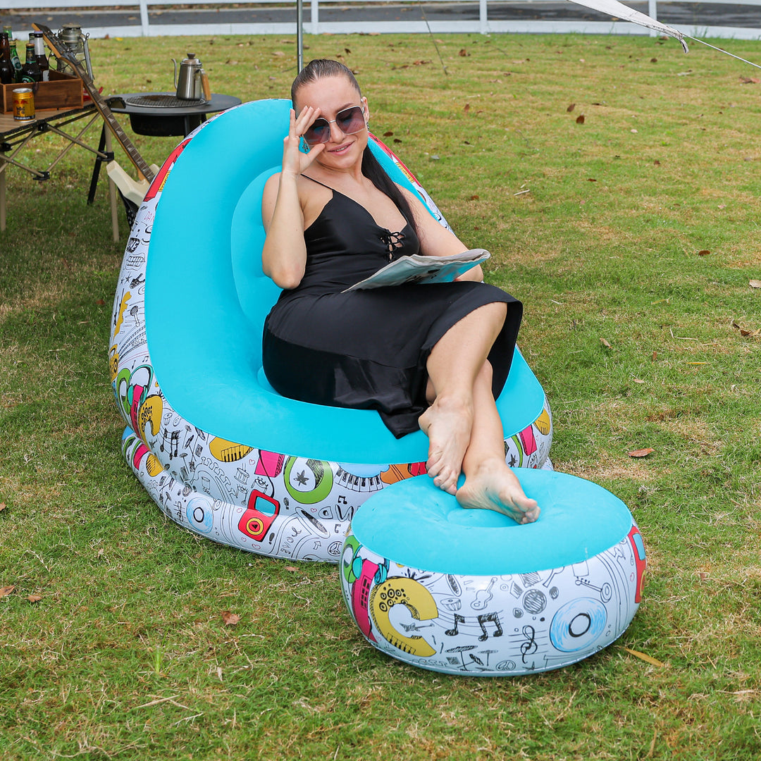 Women's Inflatable Comfort Sofa with Ergonomic Backrest Bowlift