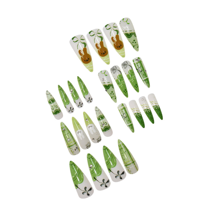 Decorative 3D Themed Press-On Nails Bowlift