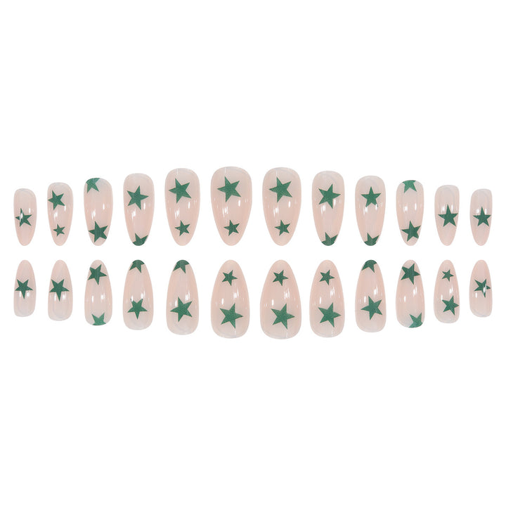 Star-Designed Stiletto Press-On Nails Bowlift