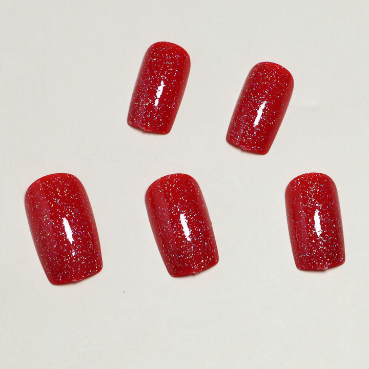 Sparkling Glam Press-On Nail Set Bowlift