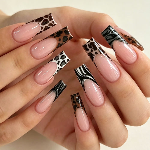 Artistic Animal Print Press-On Nail Set Bowlift