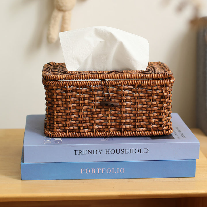 Handcrafted Wicker Storage Box Bowlift