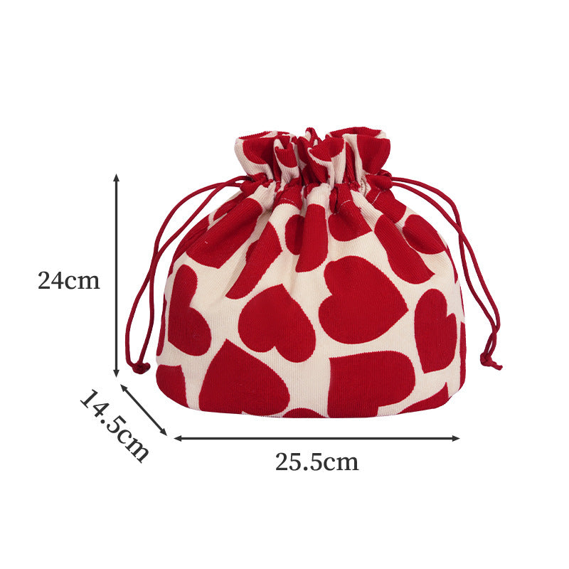 Heart Pattern Makeup Pouch Bowlift