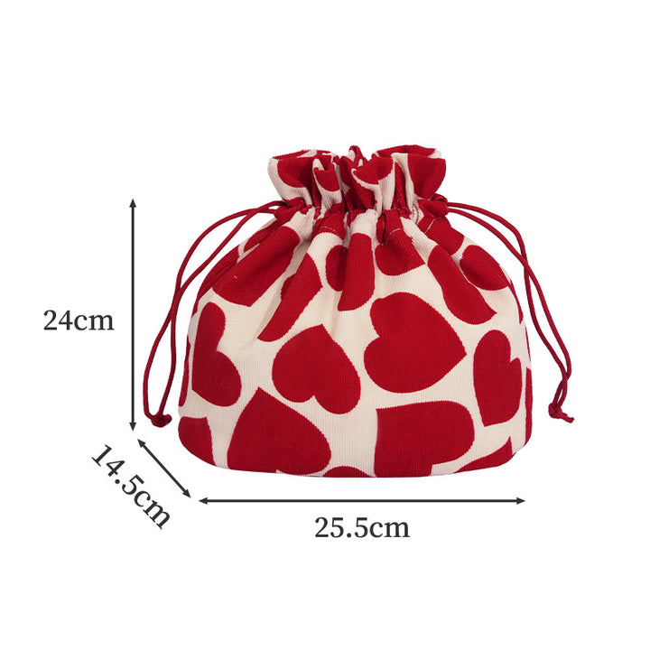 Heart Pattern Makeup Pouch Bowlift