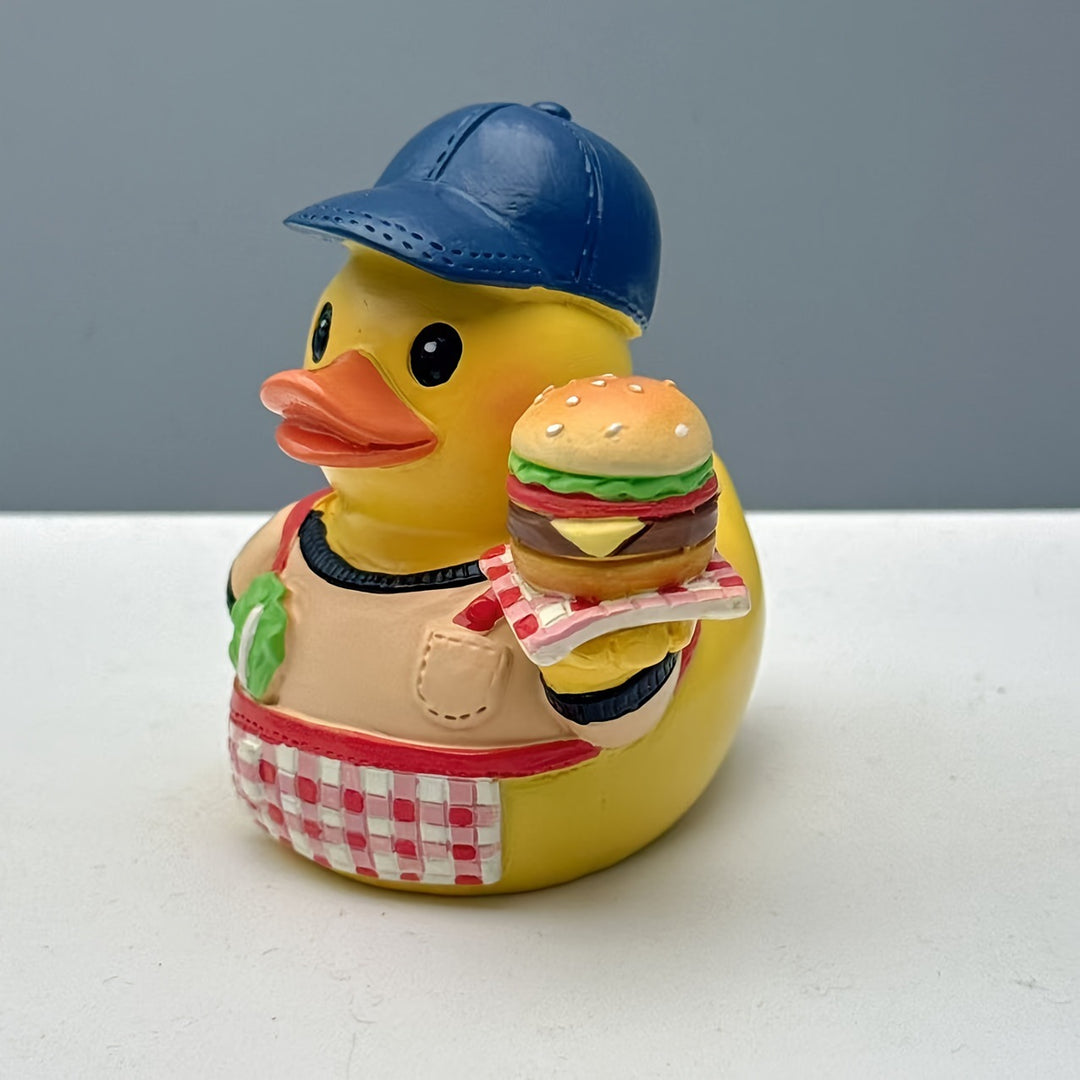 Funny rubber duck as grill master Bowlift