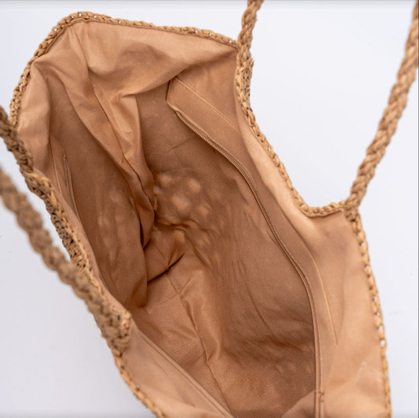 Large Basket Bag with Structured Design Bowlift
