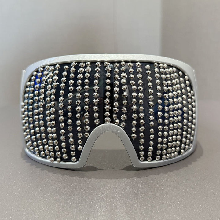 Ladies fashionable ski goggles with rhinestone-encrusted frame Bowlift
