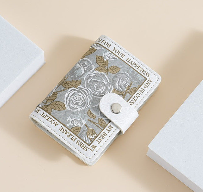 Floral Print Zippered Wallet Bowlift