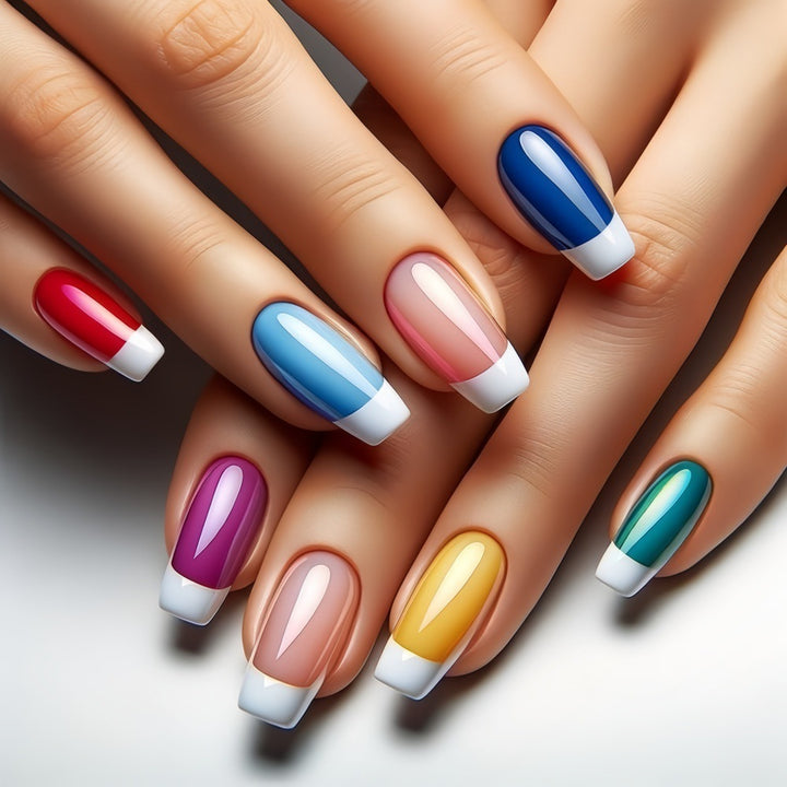 Nail Art Set with Creative Color Variations Bowlift