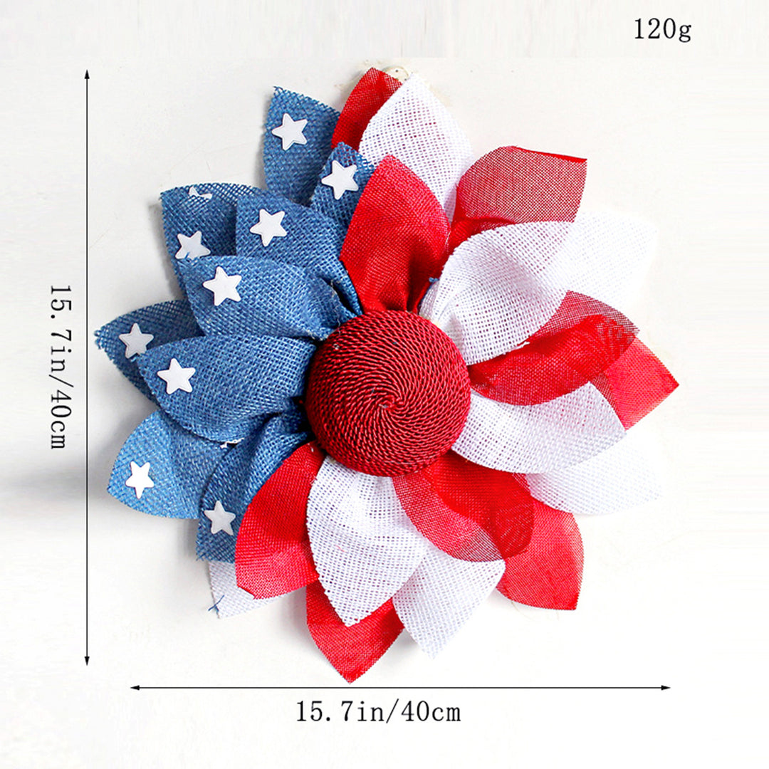 Unisex nan patriotic pom pom front door wreath with star embellishments Bowlift
