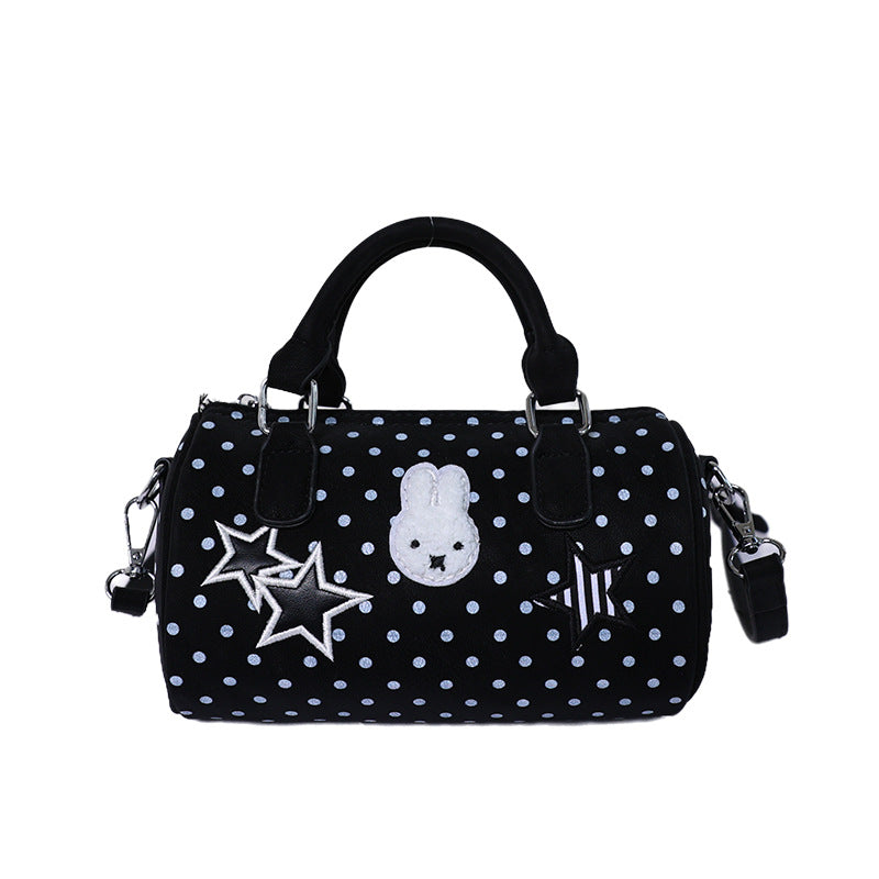 Fun Embroidered Polka Dot Handbag Bowlift