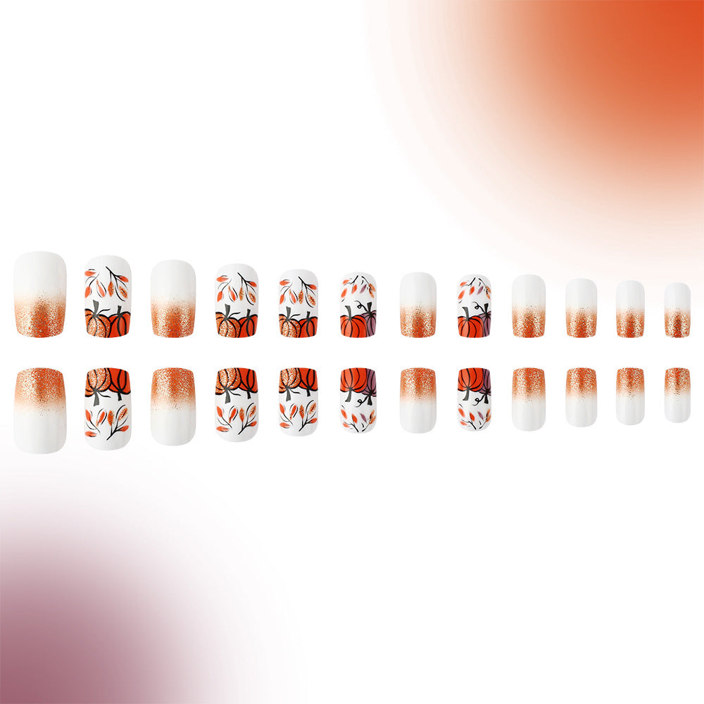 Autumn-Themed Decorative Press-On Nails Bowlift 1787543168