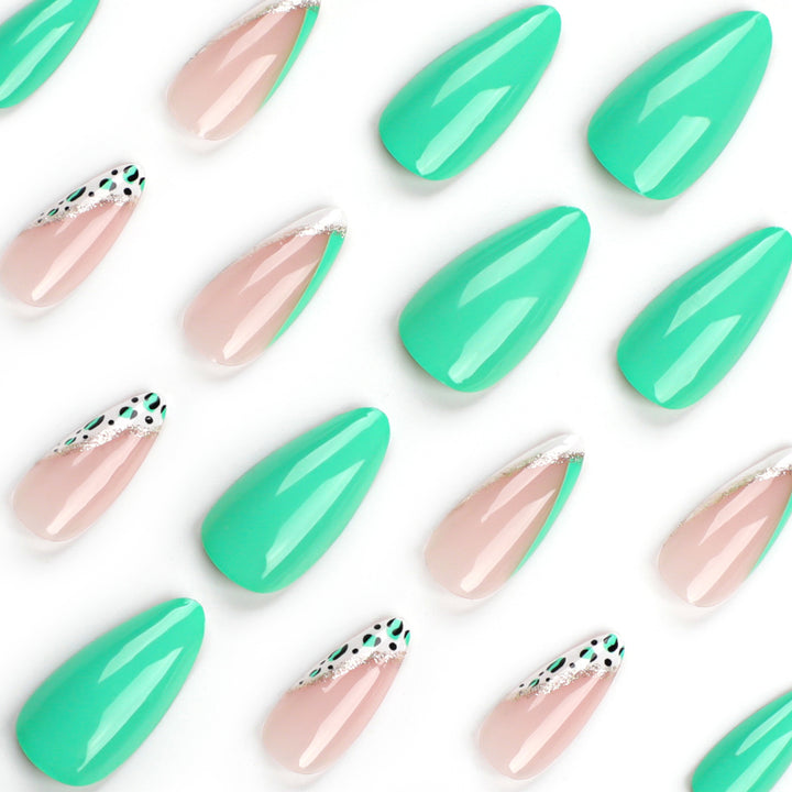 Artistic stiletto nails with glamorous color play Bowlift