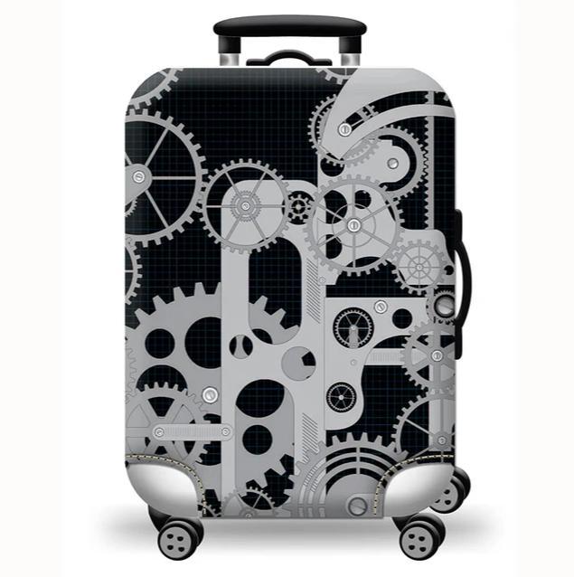 Unisex stretchable suitcase cover with cute alpaca design, elastic protective cover for hard-shell and fabric suitcases Bowlift