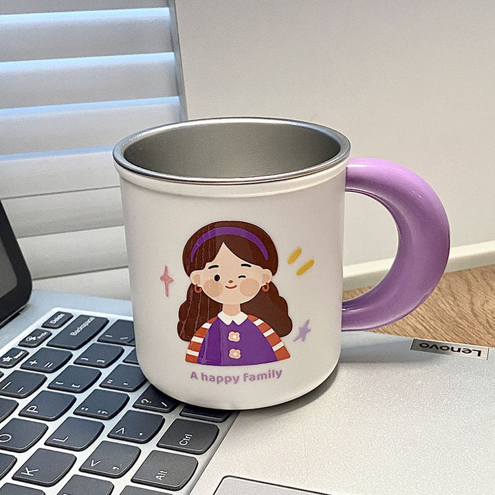 Stainless steel mug with funny family motif Bowlift