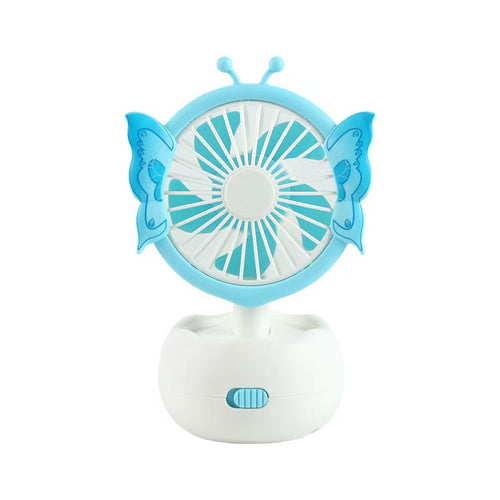 Unisex portable children's table fan with butterfly design, rechargeable and quiet Bowlift