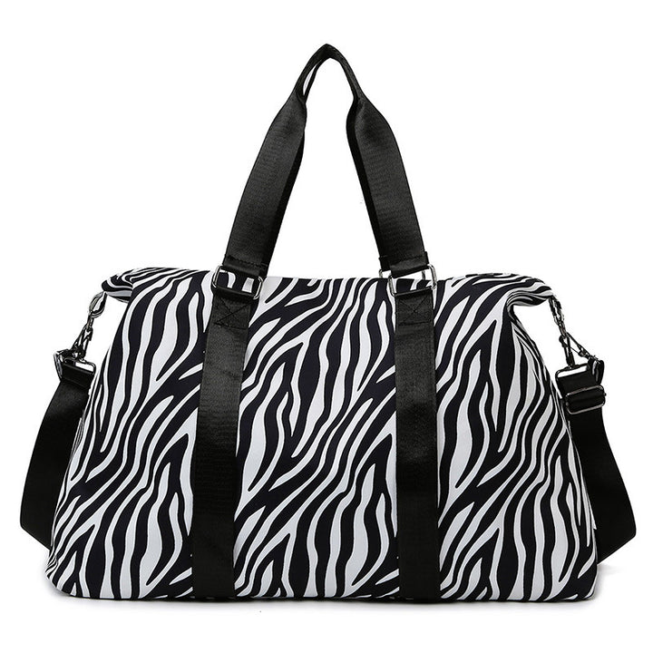 Sporty travel bag with trendy zebra pattern Bowlift