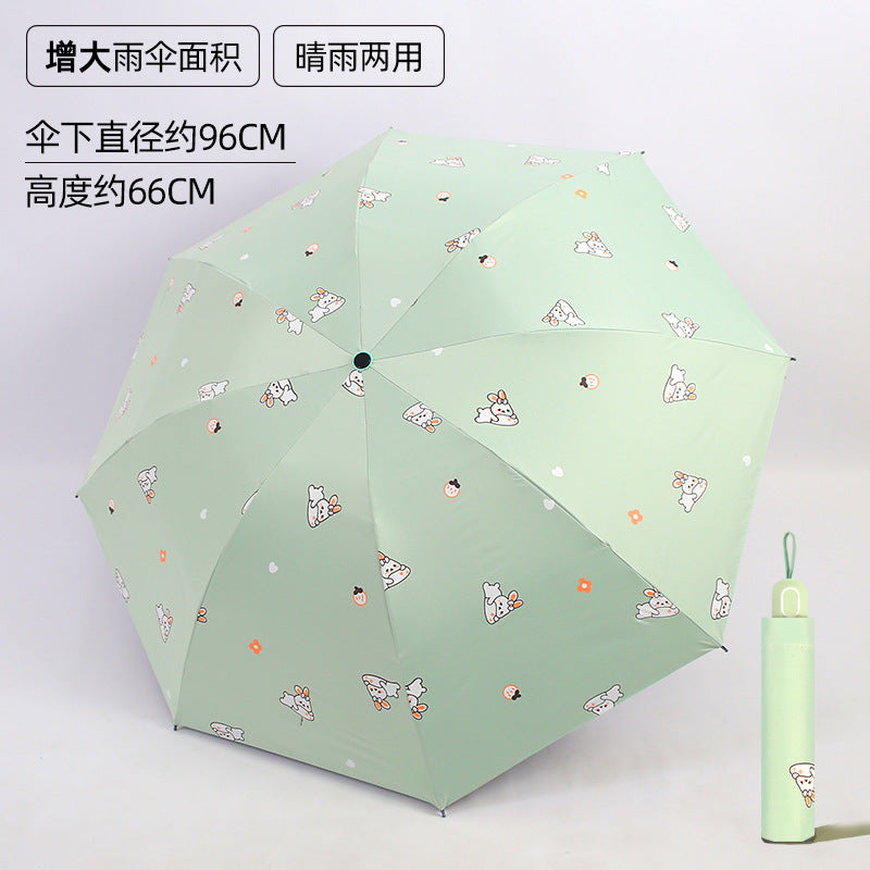 Women's Folding Umbrella with Playful Design Bowlift