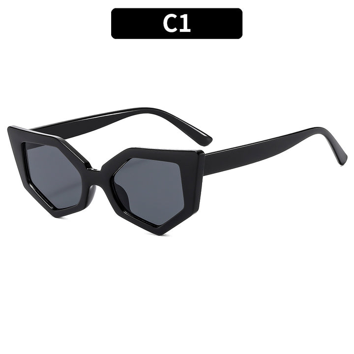 Geometric Hexagonal Frame Sunglasses