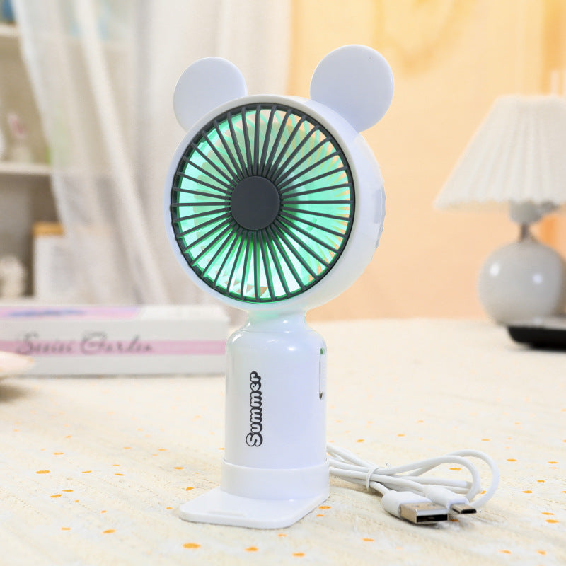 Women's Portable Fan with Cute Ears Bowlift