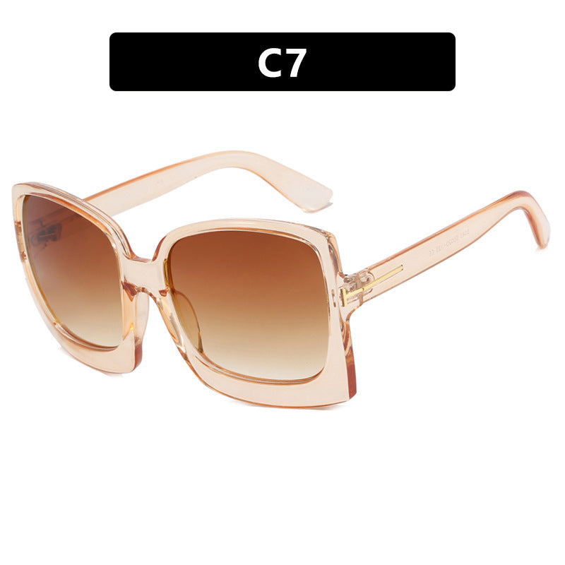 Women's oversized sunglasses in modern square design with mirrored lenses Bowlift