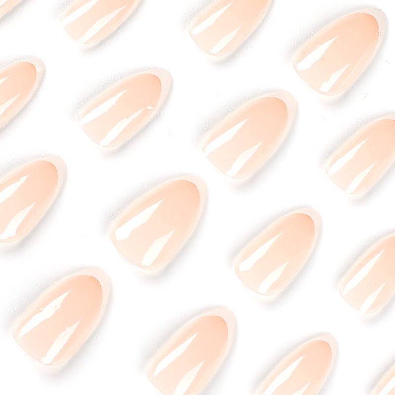 Artistic Nail Extensions in Elegant French Tip Design Bowlift