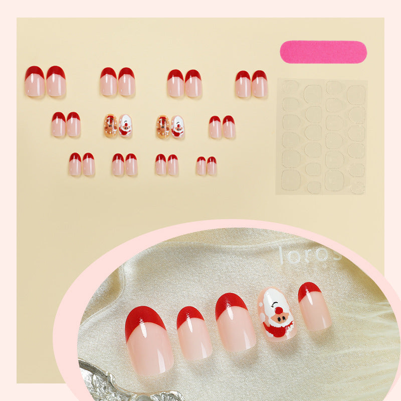 Christmas art nail set with festive designs Bowlift