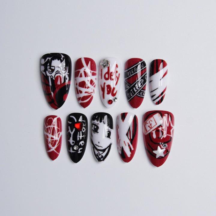 Creative Nail Art Set with Unique Graphics Bowlift