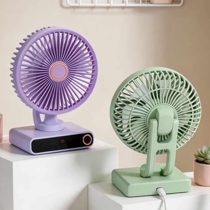 Ladies portable table fan with elegant design and USB connection Bowlift