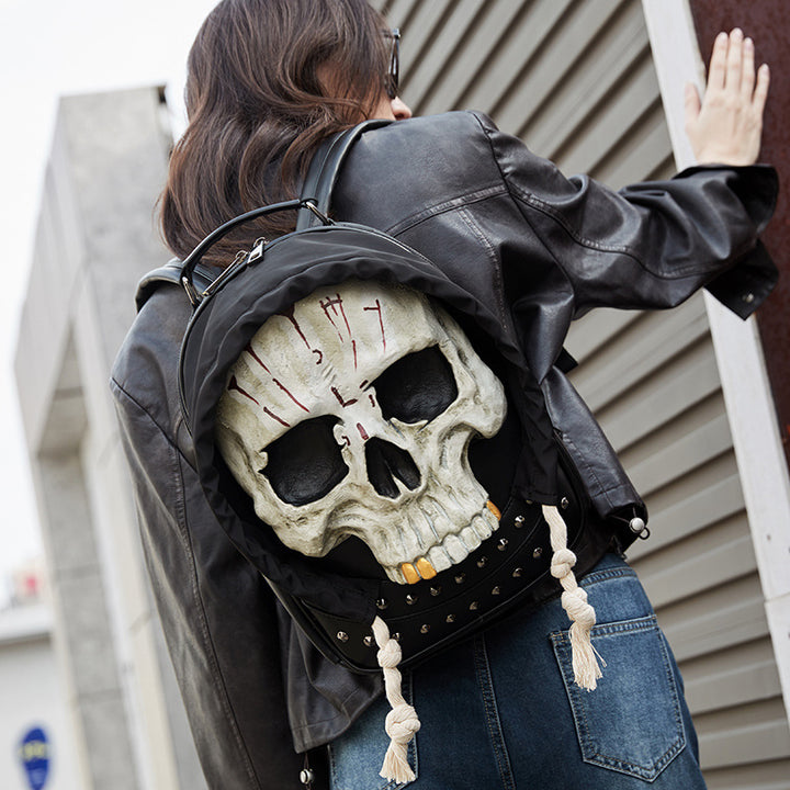 Creative backpack with skull design Bowlift
