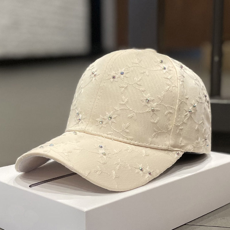 Women's Embroidered Rhinestone-Detail Baseball Cap Bowlift