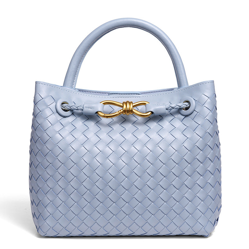 Woven Leather Tote Bag Bowlift