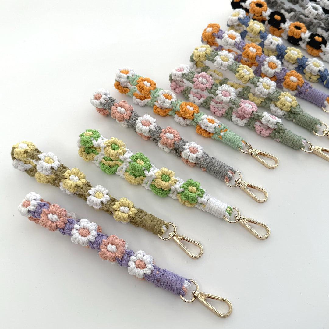 Floral Macrame Keychain Strap Bowlift 1788942629