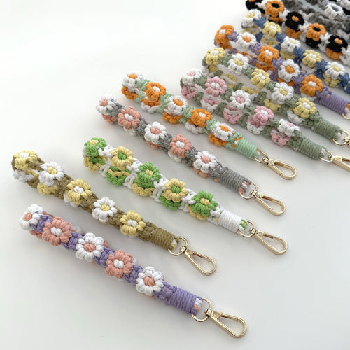 Floral Macrame Keychain Strap Bowlift 1788942629