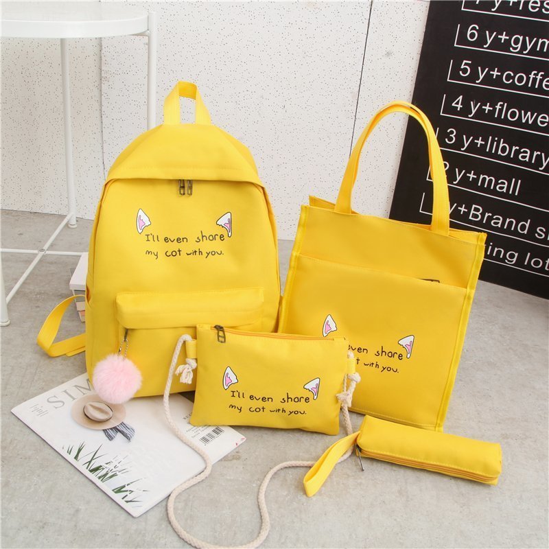 Cute Character Multi-Piece Backpack Set Bowlift