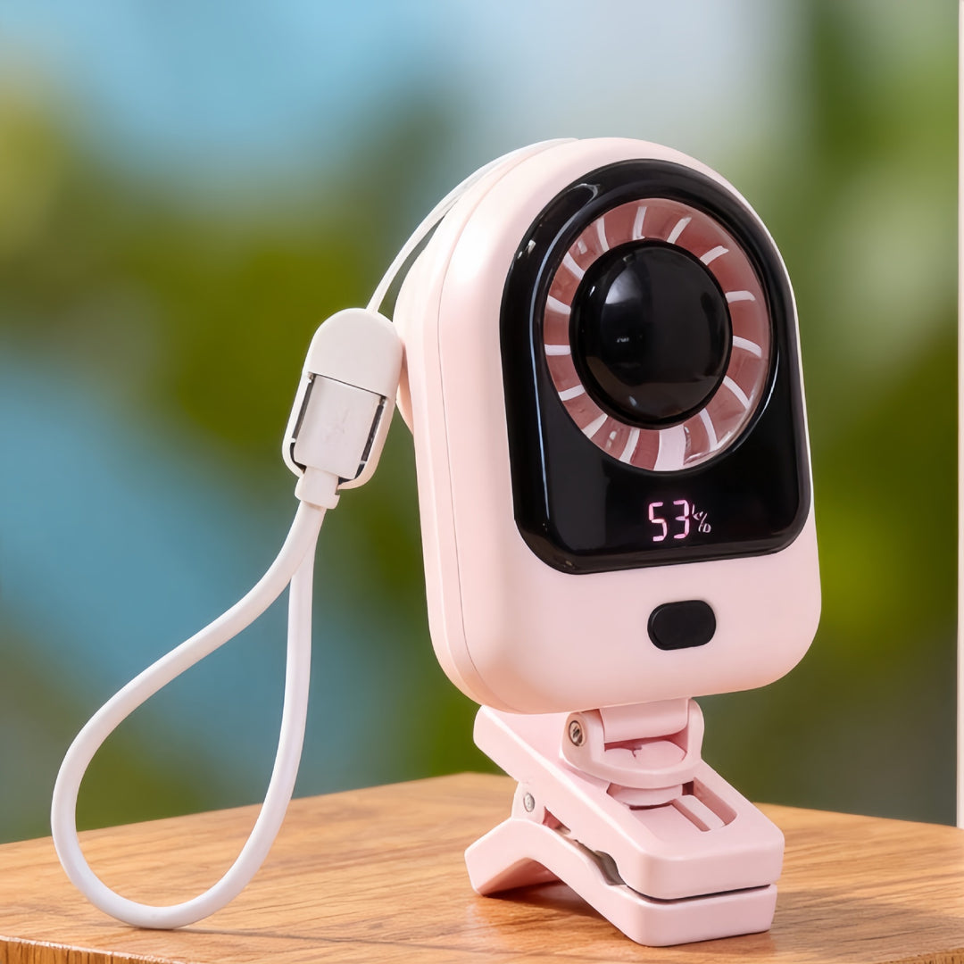 Ladies Portable Mini Air Cooler with Digital Display Bowlift