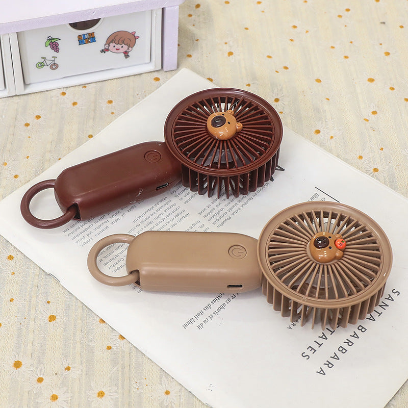 Women Portable Handheld Fan with Animal Design Bowlift
