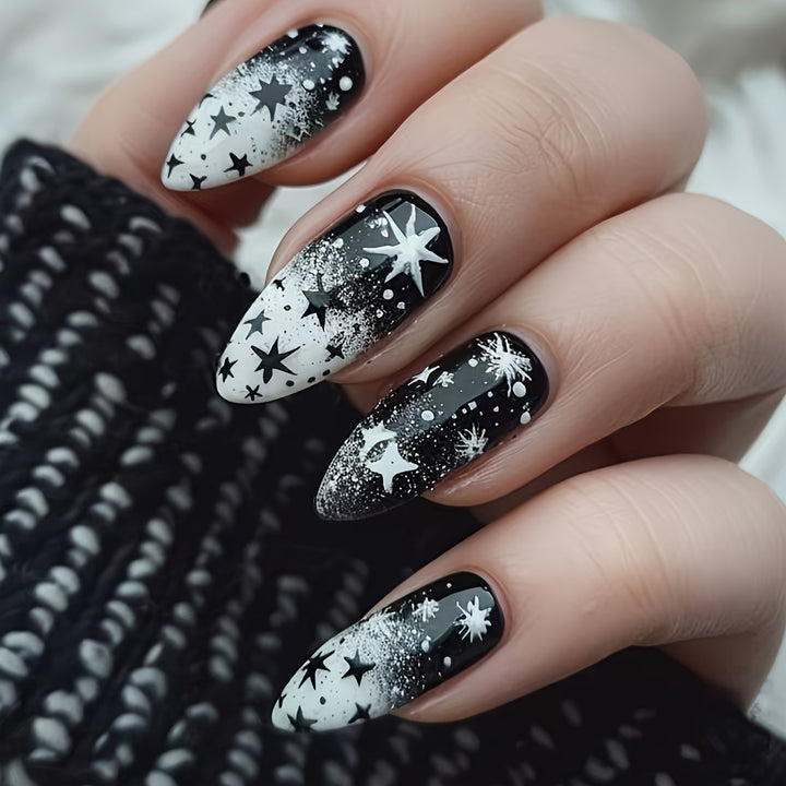 Artificial nail set with star motif Bowlift
