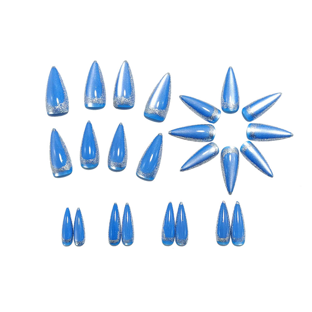 Glamorous artificial nails in elegant stiletto design with sparkling accents Bowlift