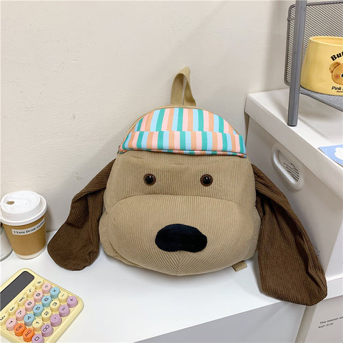 Plush Dog-Shaped Backpack