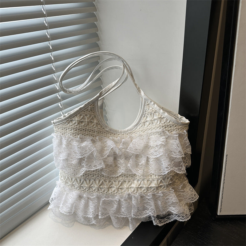 Ruffled Lace Crop Top Bowlift