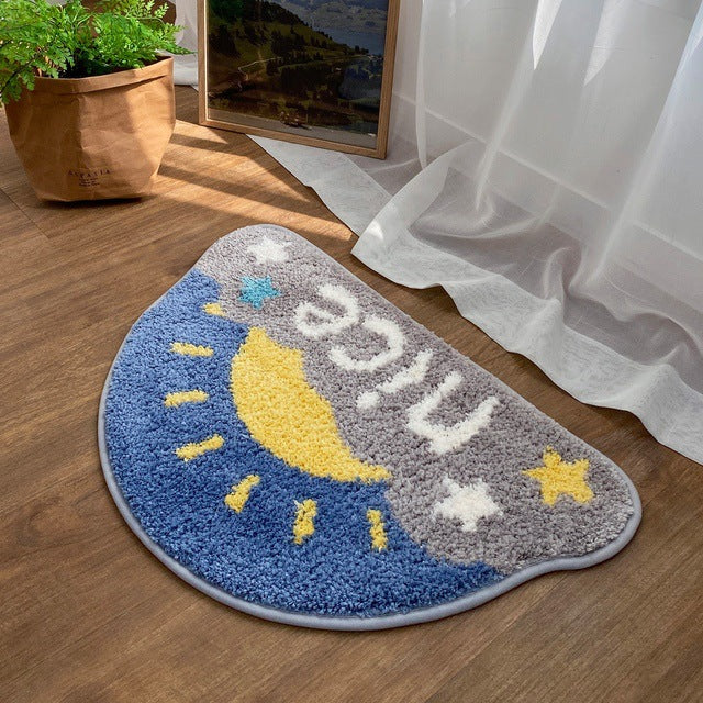 Lemon Slice Shaped Bath Mat