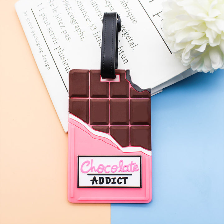 Unisex Luggage Tag in Chocolate Design Bowlift