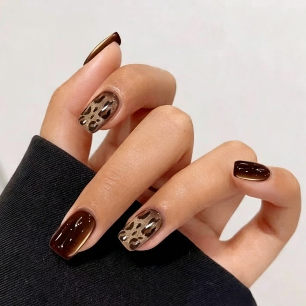 Stylish Animal Print Press-On Nails Bowlift