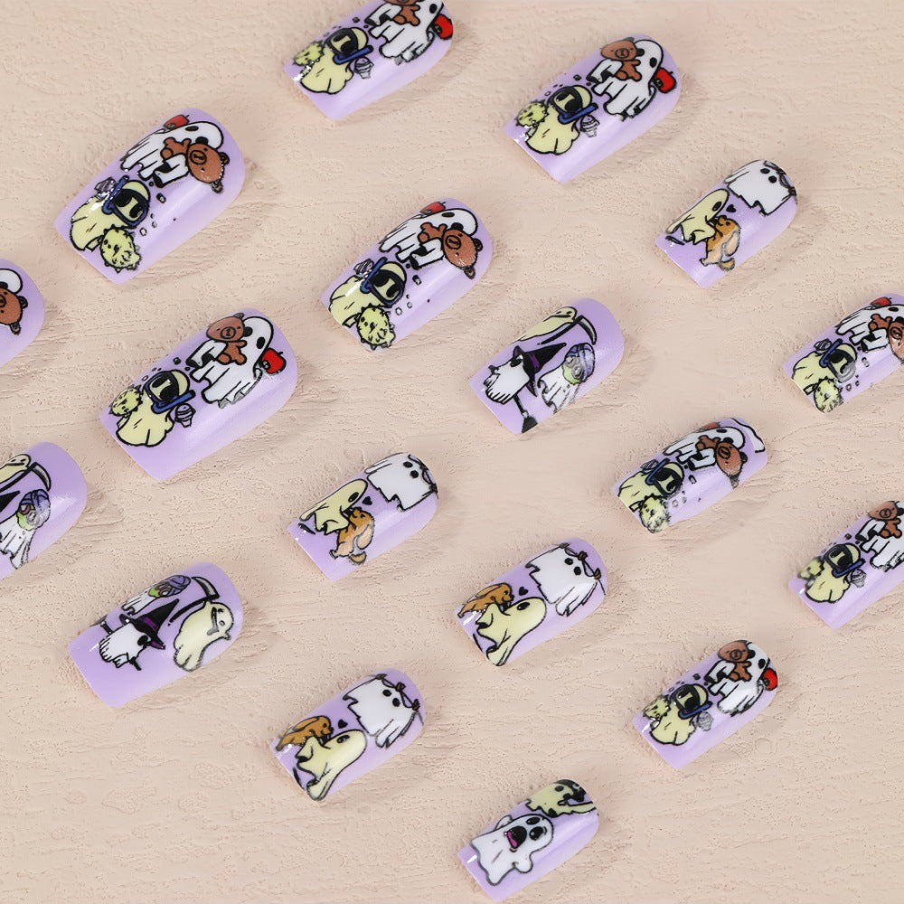 Creative Nail Set with Cartoon Designs Bowlift